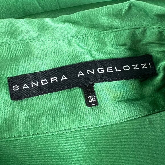 Vintage 100% Silk Rushed Puff Poof Sleeve Button Down Up Shirt Fitted Blouse Top - Picture 5 of 8